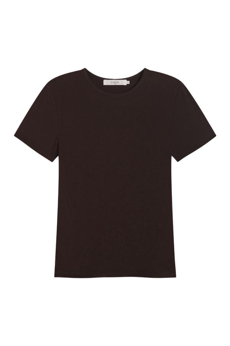 Short Sleeve Knit Top, Alternate, color, Dark Brown