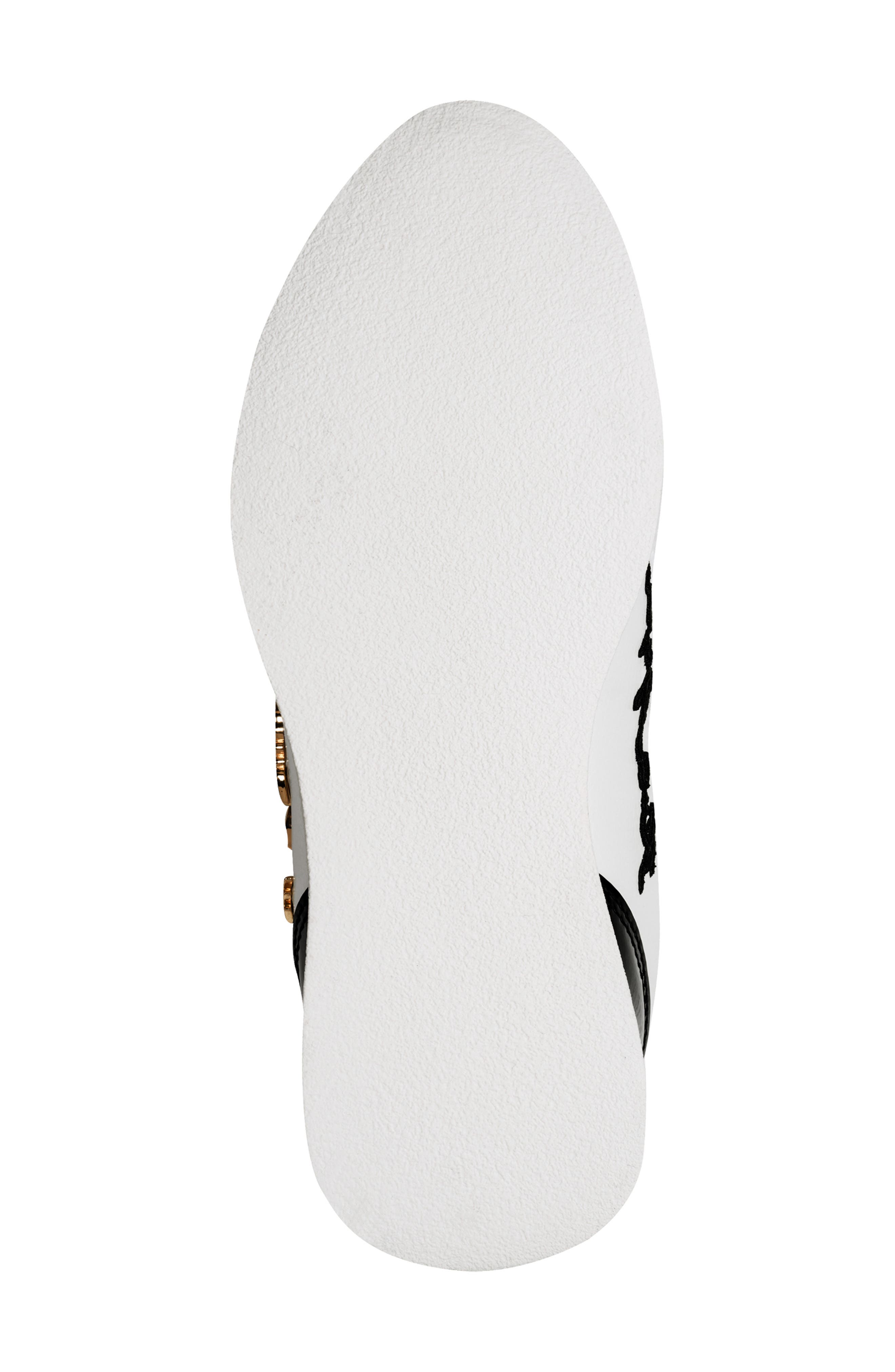 KARL LAGERFELD PARIS Minia Pins Sneaker, Alternate, color, Bright White/ Black