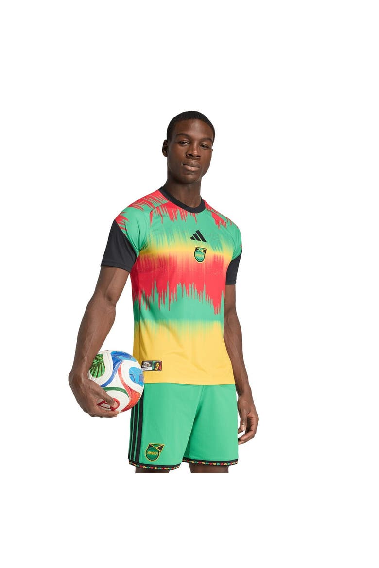 Men's adidas Green Jamaica National Team 2026 Pre-Match Training Jersey, Main, color, Green