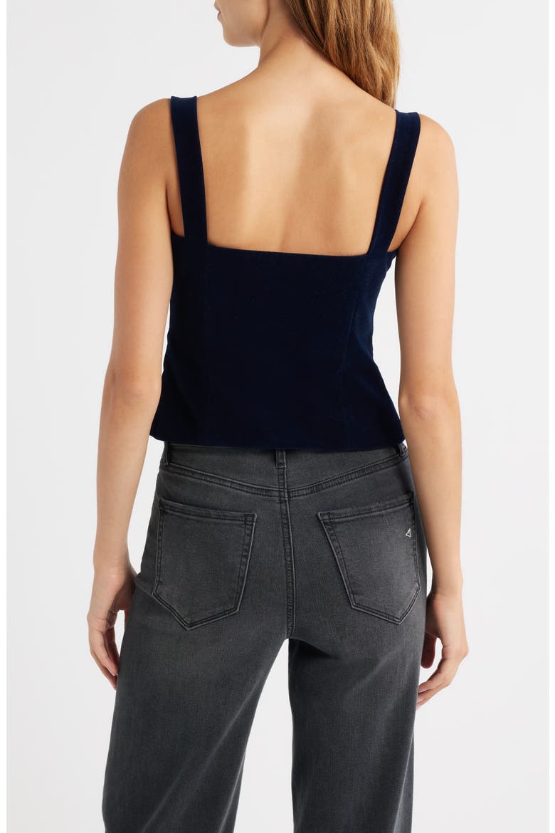 Julie Velveteen Corset Top, Alternate, color, NAVY