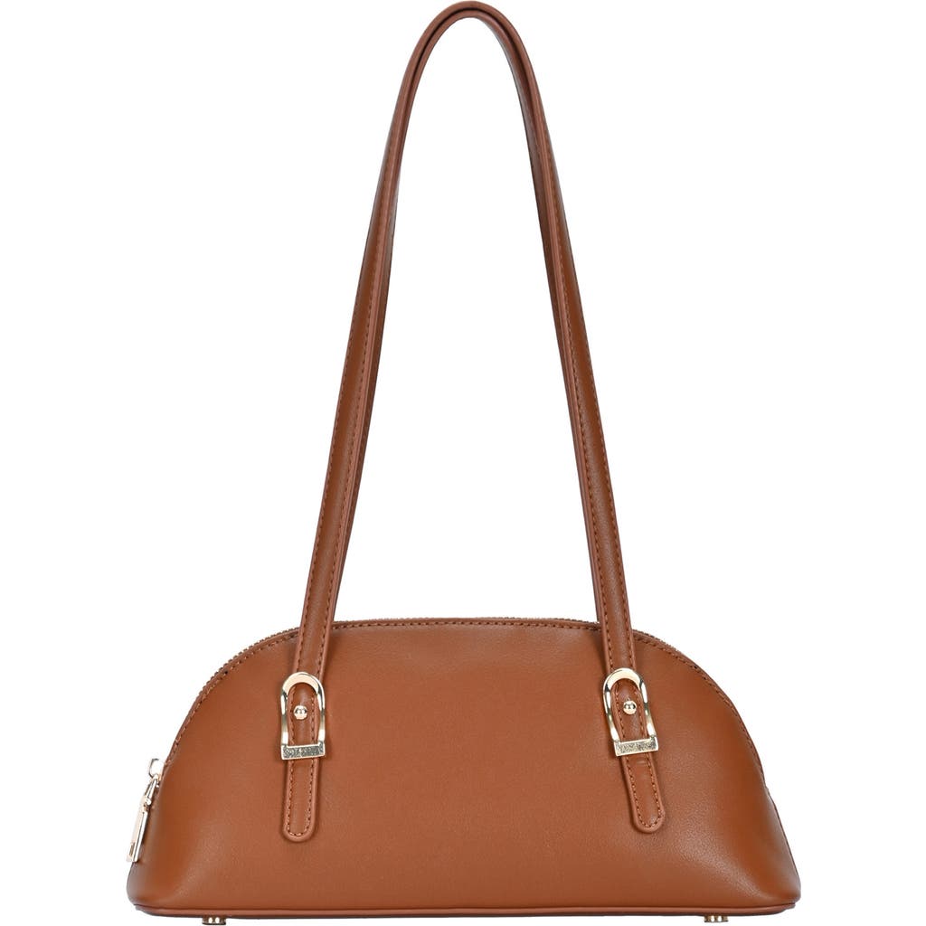 Madison West Mini Dome Shoulder Bag In Tan