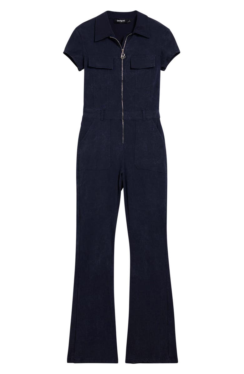 Desigual Denim Jumpsuit, Alternate, color, Dark Blue