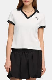 PUMA Essentials Tipped Johnny Collar Polo