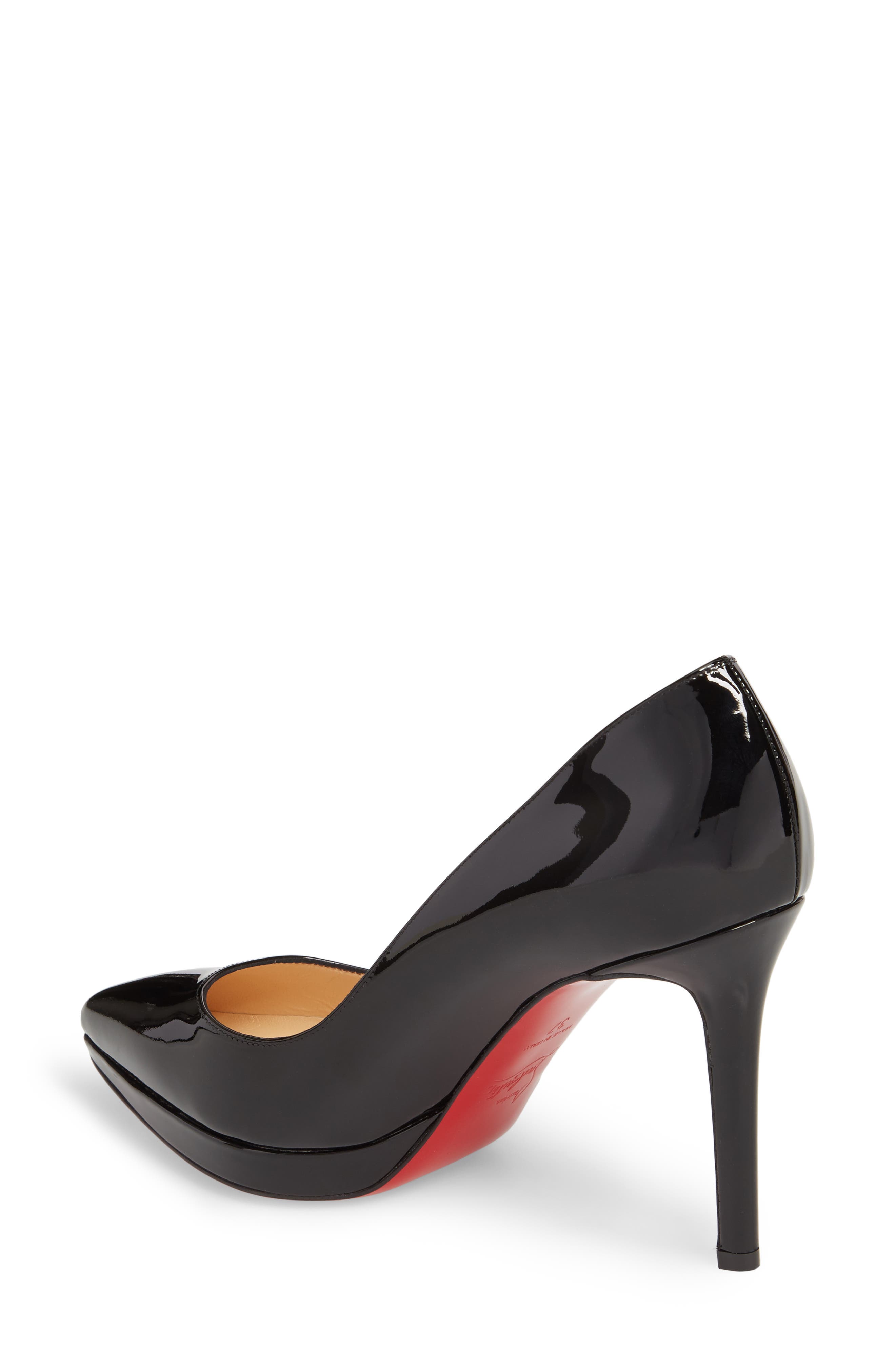Christian Louboutin Pigalle Plato Pointed Toe Platform Pump, Alternate, color, 