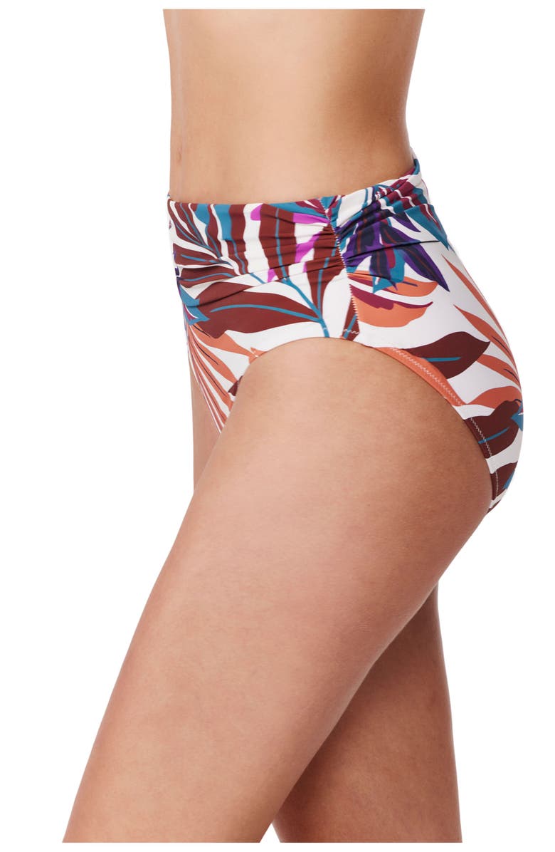 Profile by Gottex Plantopia Shirred High Waist Swim Bottom, Alternate, color, Multi