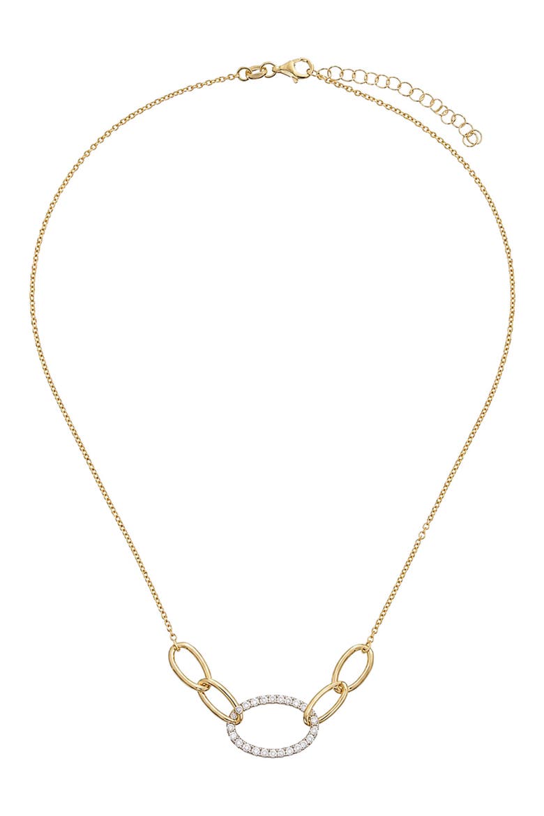 Crystal Link Chain Necklace, Main, color, YELLOW