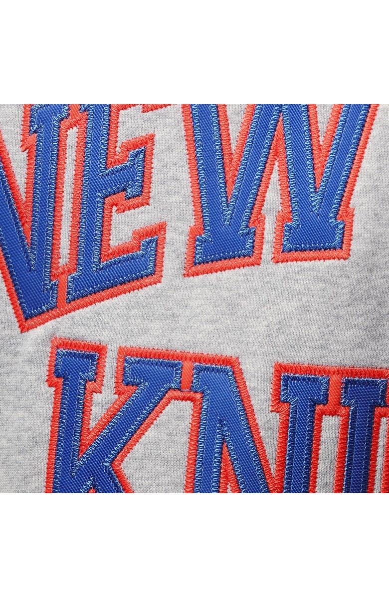 Mitchell & Ness Men's Mitchell & Ness Patrick Ewing Heathered Gray New York Knicks Big & Tall Name & Number Pullover Hoodie, Alternate, color, 