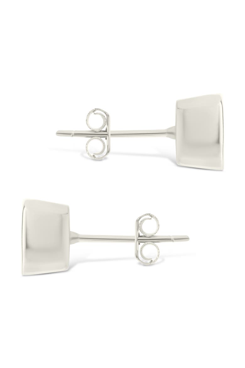 Cushion-Cut Cubic Zirconia Stud Earrings, Alternate, color, SILVER