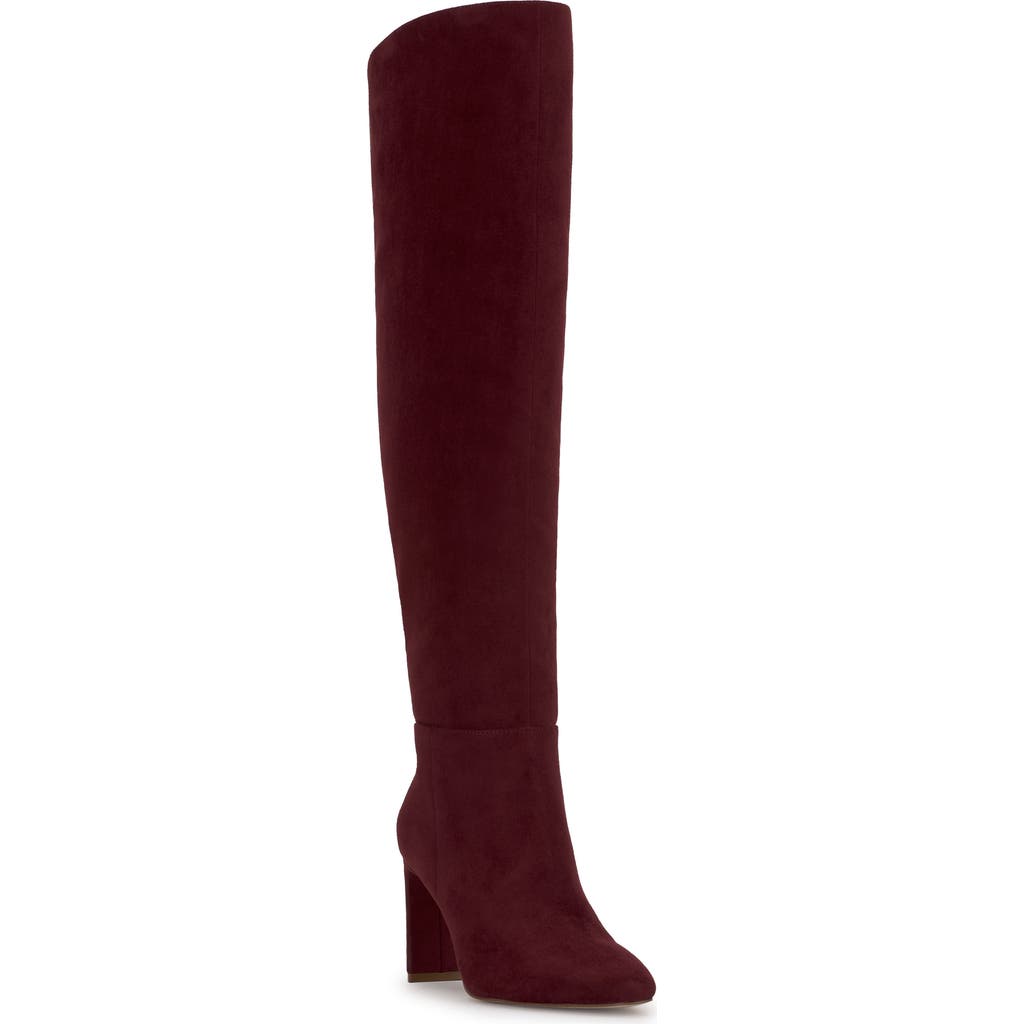 Jessica Simpson Simmona Pointed Toe Over The Knee Boot In Dark Cherry