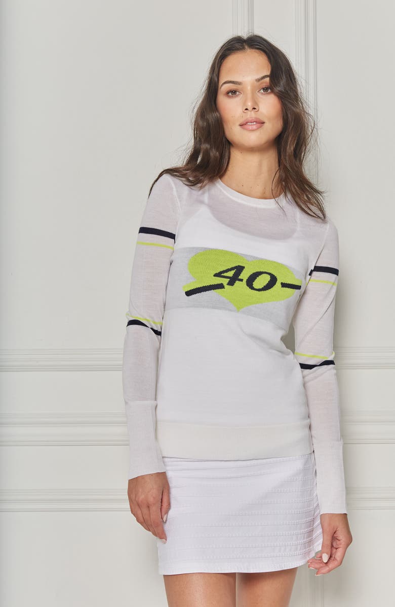 L'ETOILE SPORT 40-LOVE KNIT, Alternate, color, White