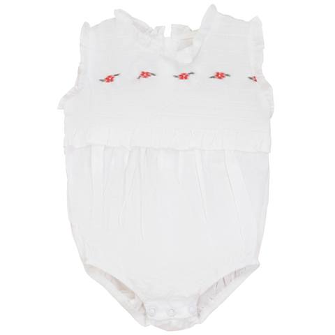 Floral Ruffle Cotton Bubble Romper