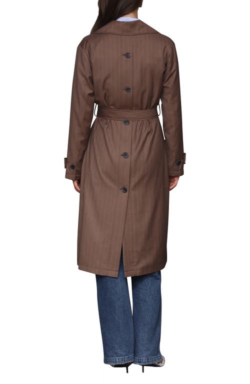 Avec Les Filles Relaxed Duster Trench Coat In Brown