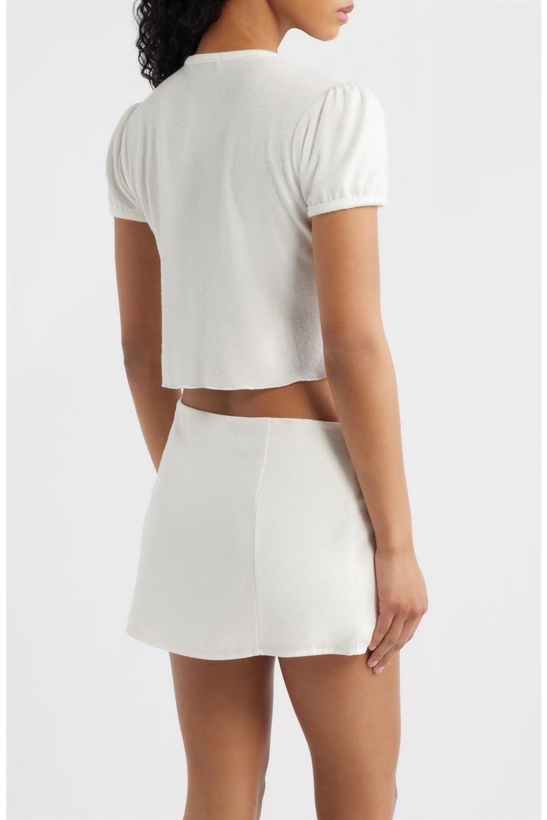 The Boni Short Sleeve Button-Up Top, Alternate, color, WHITE