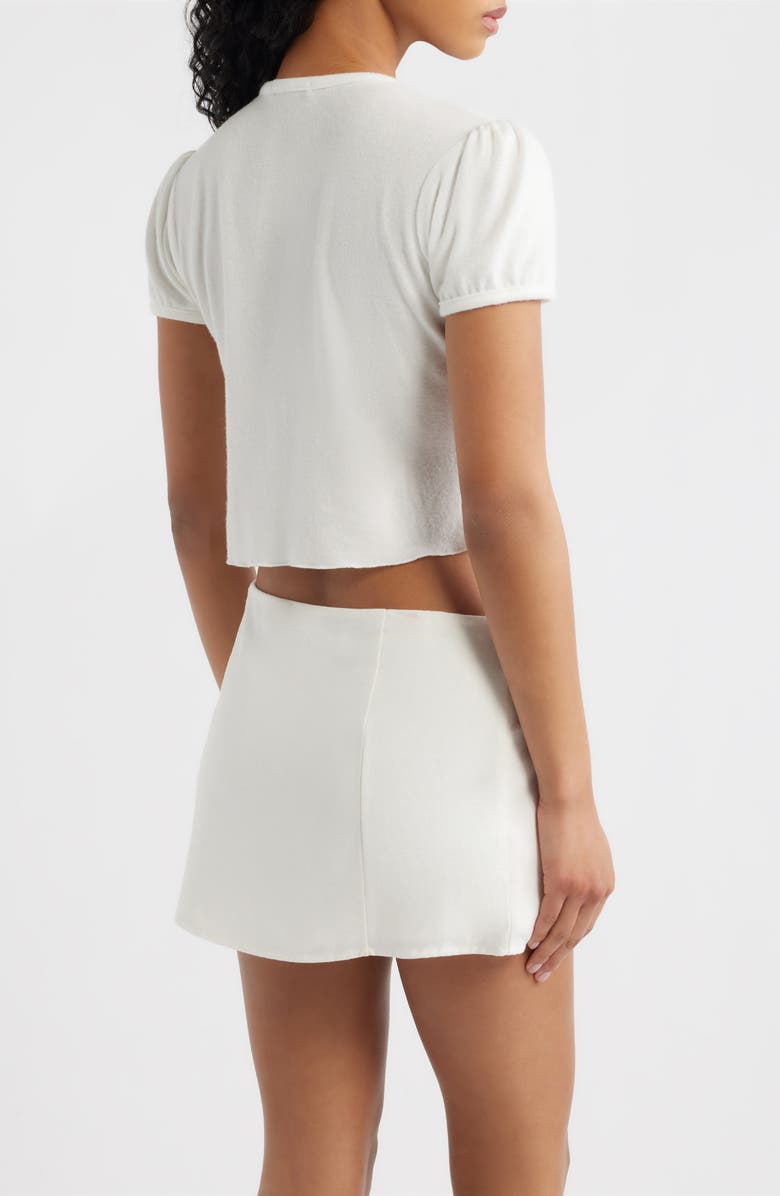 Bella Venice The Boni Short Sleeve Button-Up Top, Alternate, color, White