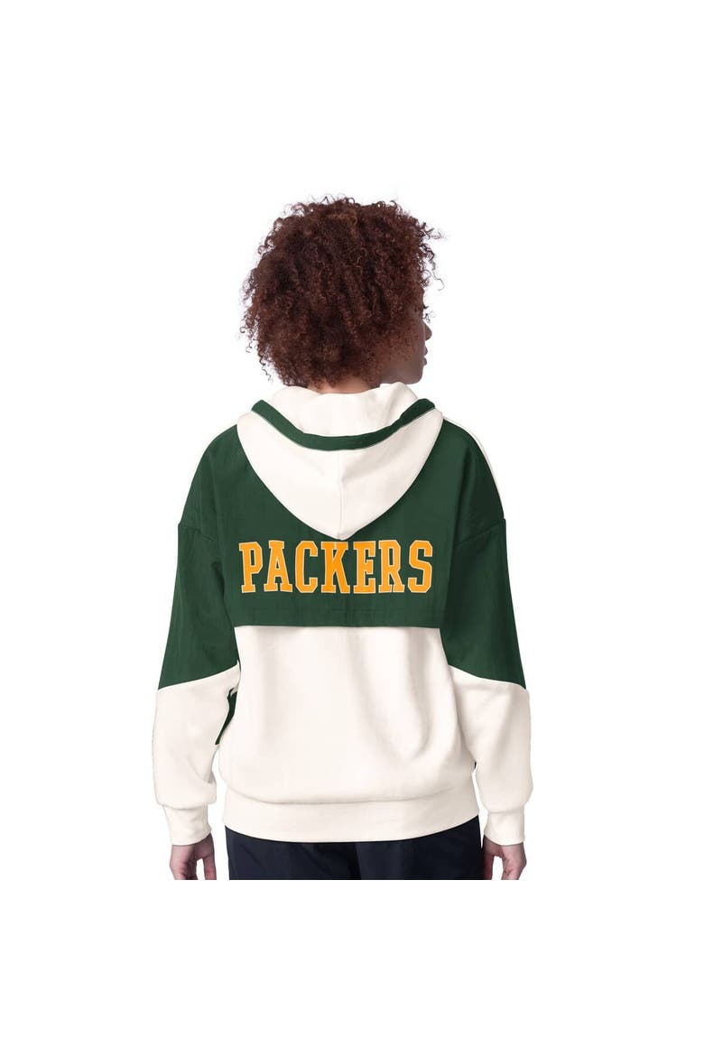 Women's Starter White Green Bay Packers Scrimmage Full-Zip Hoodie, Alternate, color, White