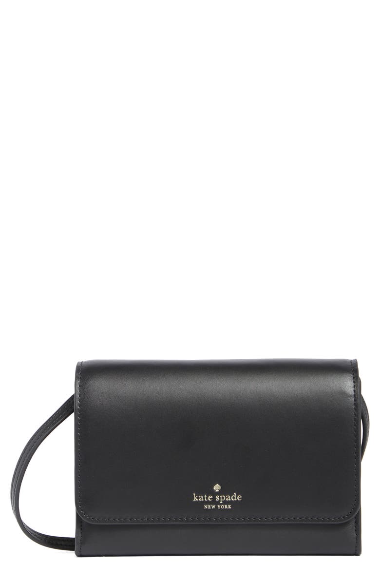 Kate Spade New York kerri wallet on a string, Main, color, Black