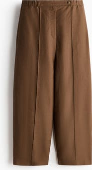 H&M Linen-blend Barrel Trousers