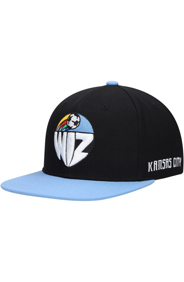 Mitchell & Ness Men's Mitchell & Ness Black Sporting Kansas City Throwback Logo Snapback Hat, Main, color, Black