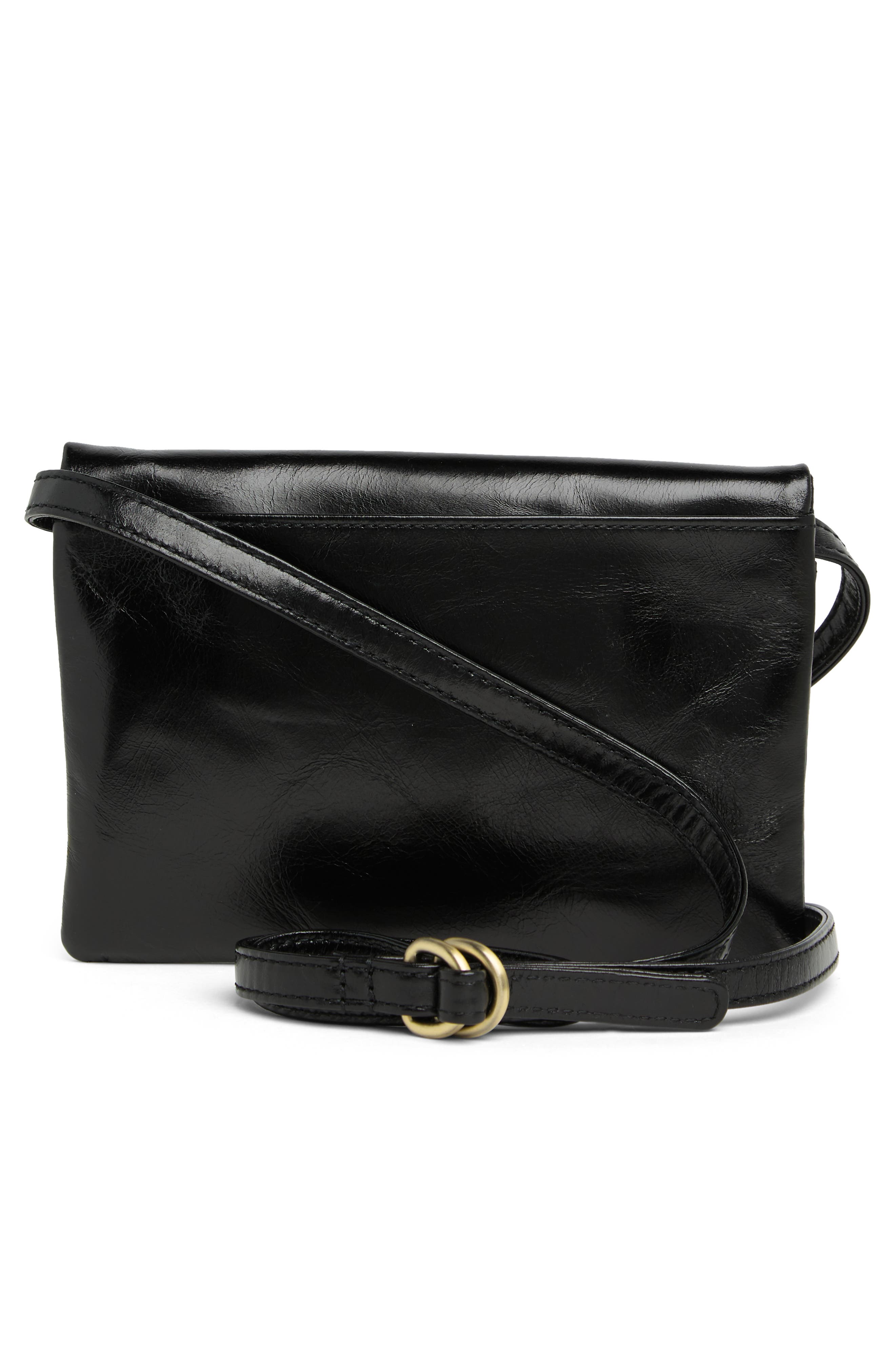 HOBO Wink Leather Crossbody Bag, Alternate, color, Black