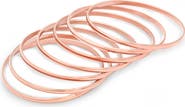 HMY JEWELRY Polished Bangle Bracelet Set