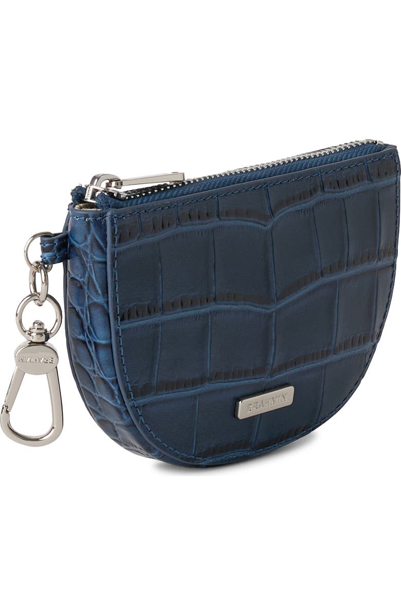 Brahmin Britt Croc Embossed Leather Coin Pouch, Alternate, color,
