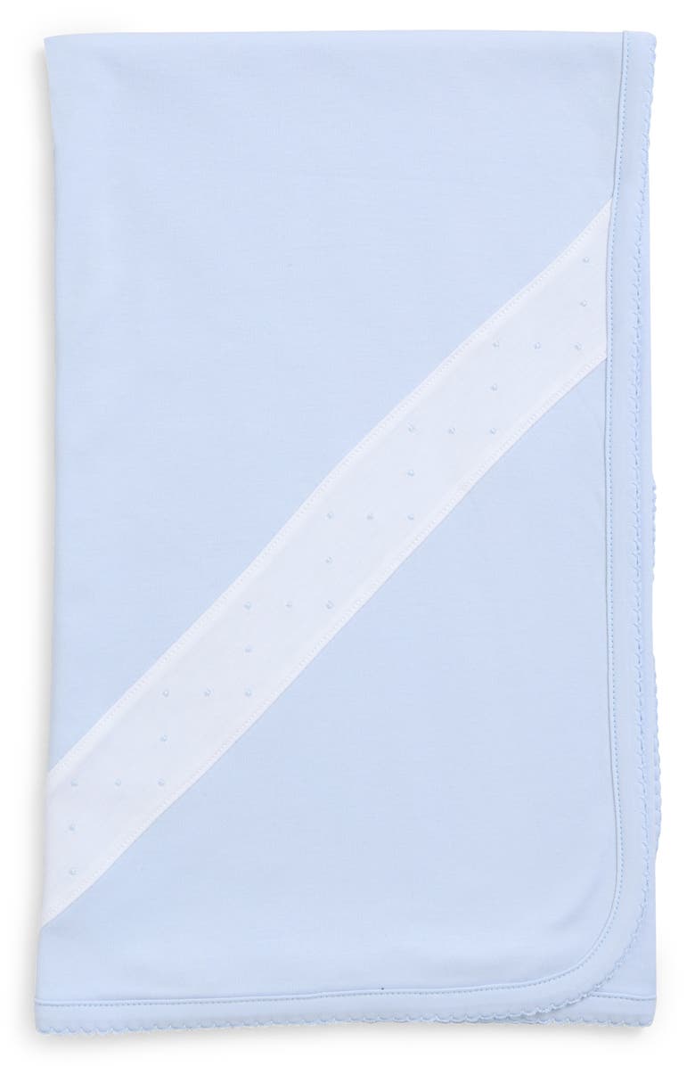 Kissy Kissy New Beginnings Pima Cotton Blanket, Main, color, Light Blue