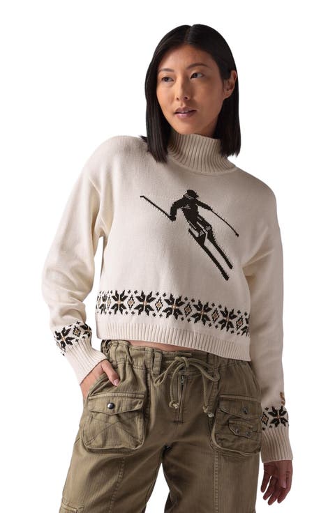 Intarsia Ski Jumper Sweater - Women's