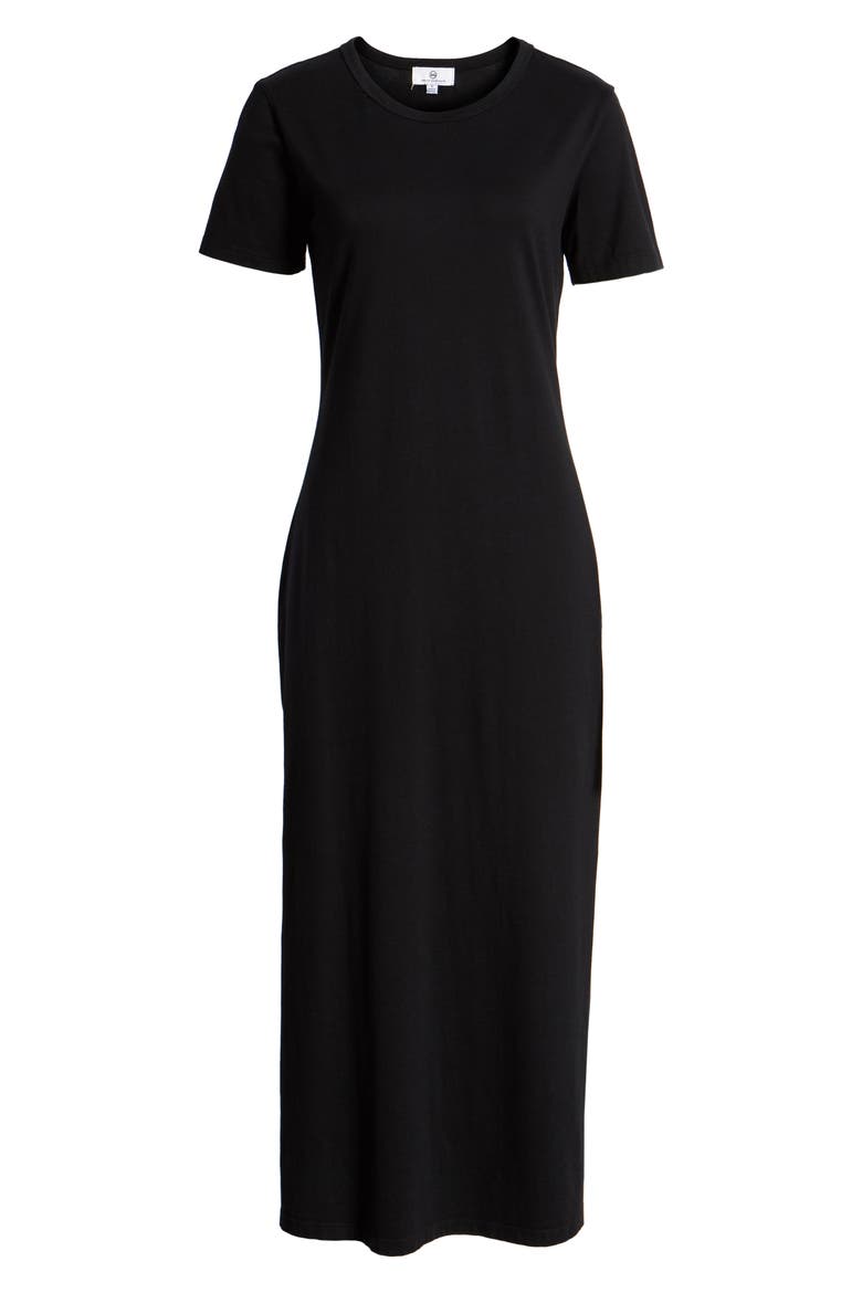 Alana Relaxed Maxi T-Shirt Dress, Alternate, color, TRUE BLACK
