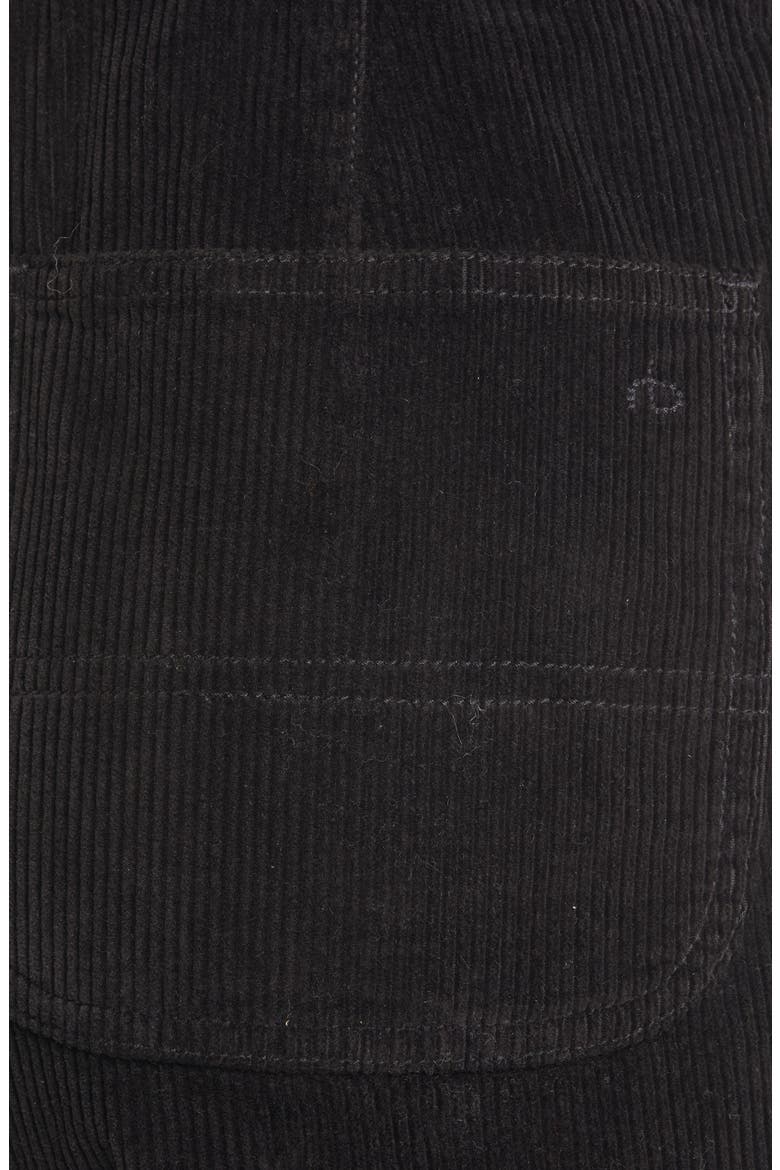 Ruth Straight Leg Corduroy Overalls, Alternate, color, BLACK