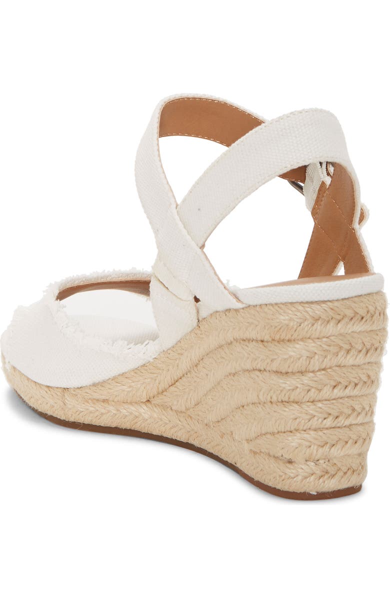 Lucky Brand Mindra Espadrille Wedge Sandal, Alternate, color, White Fabric