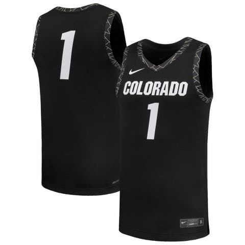 Men's Nike #1 Black Colorado Buffaloes Replica Basketball Jersey