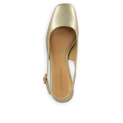 Bernardo Footwear Alexia Slingback Pump In Champagne