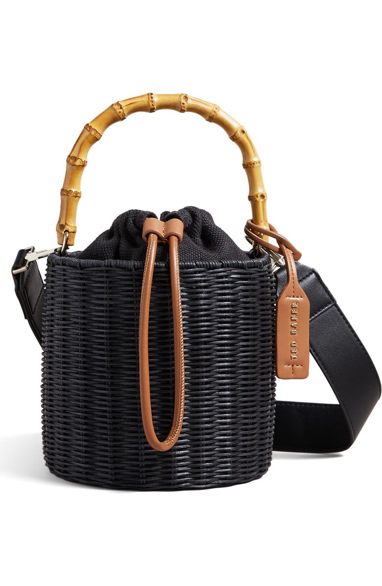 Ted Baker London Jayriri Basket Weave Bucket Bag, Main, color,