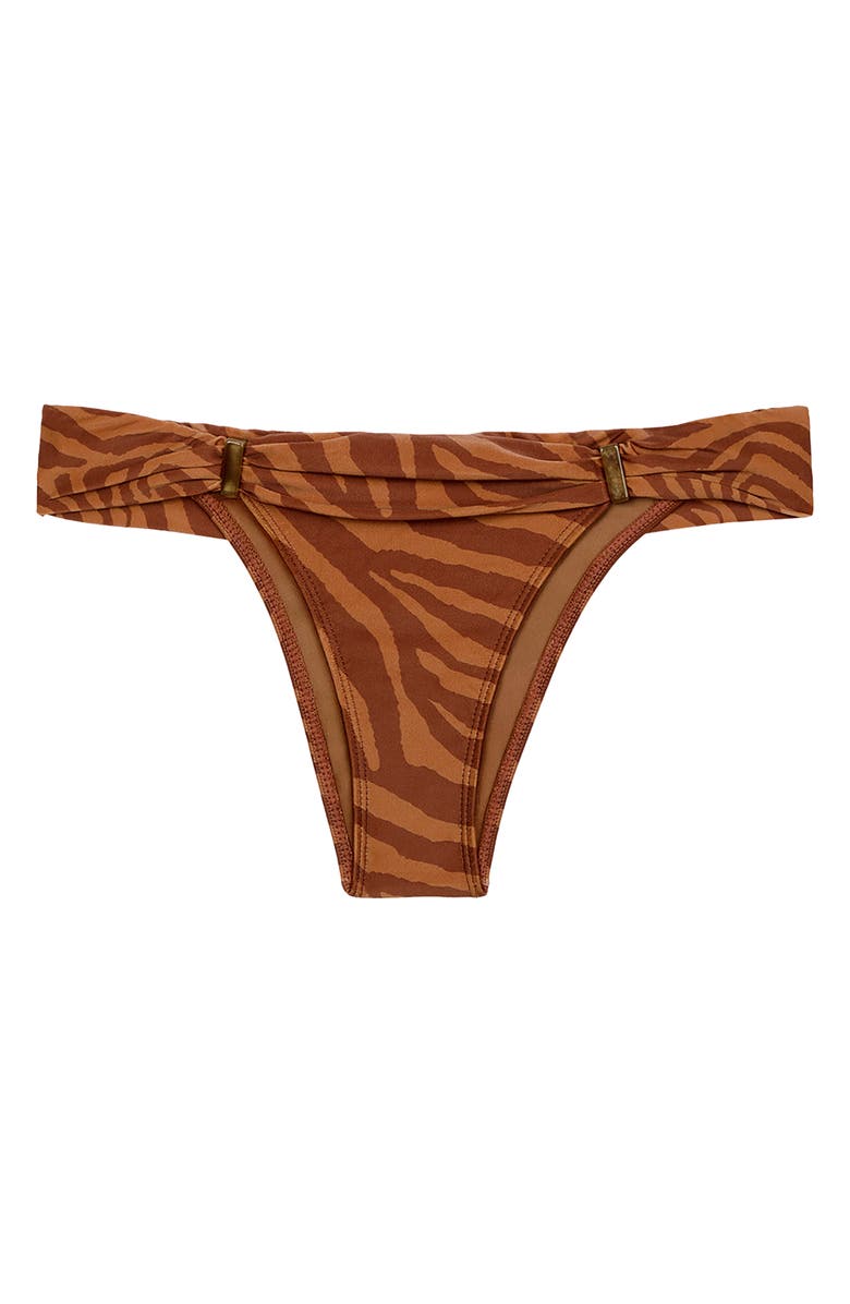 ViX Paula Hermanny Sundown Bia Tube Bikini Bottoms, Alternate, color, Brown Multi