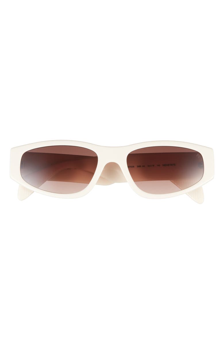 rag & bone 55mm Oval Sunglasses, Main, color, Cream Gold
