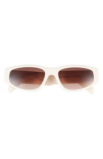 Rag & Bone 55mm Oval Sunglasses In Cream Gold