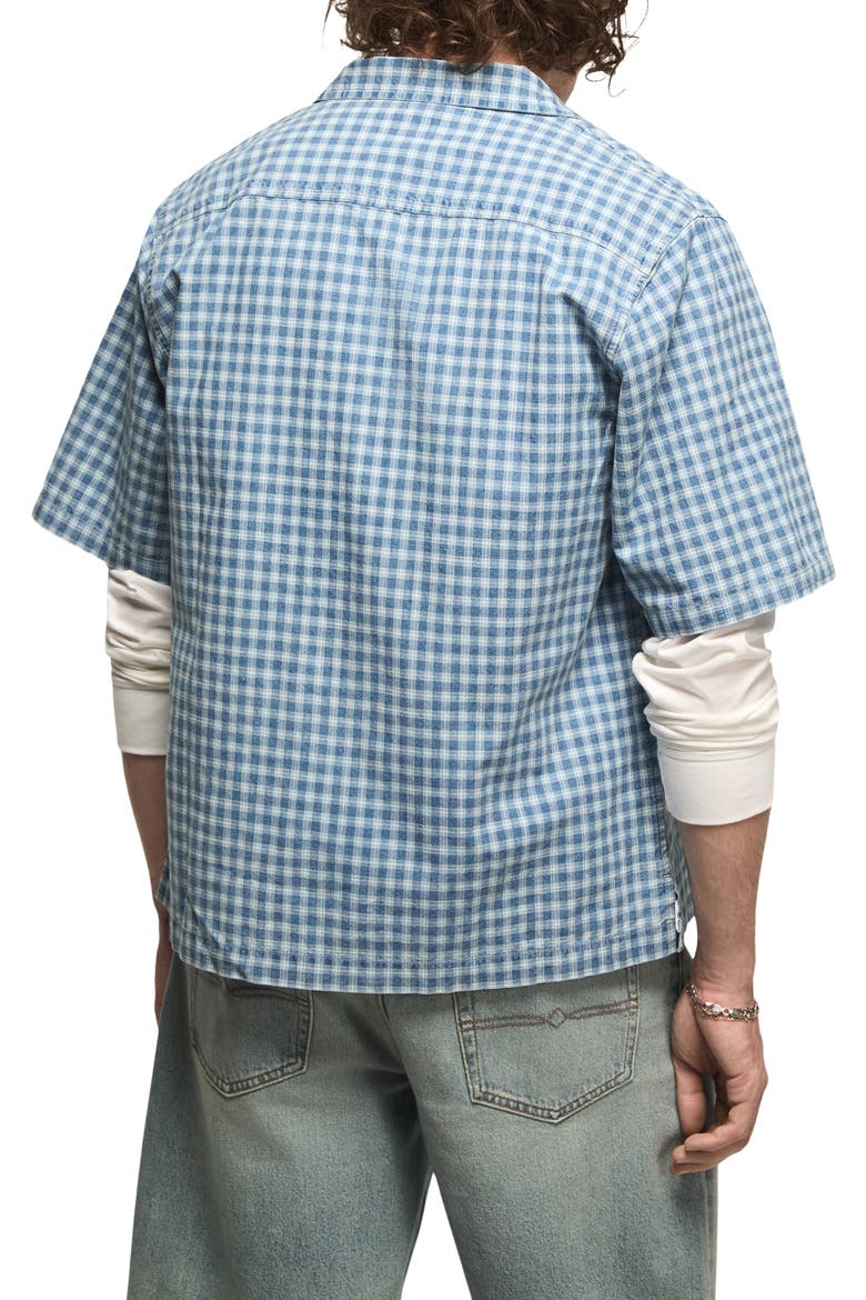 Faded Check Camp Shirt, Alternate, color, INDIGO