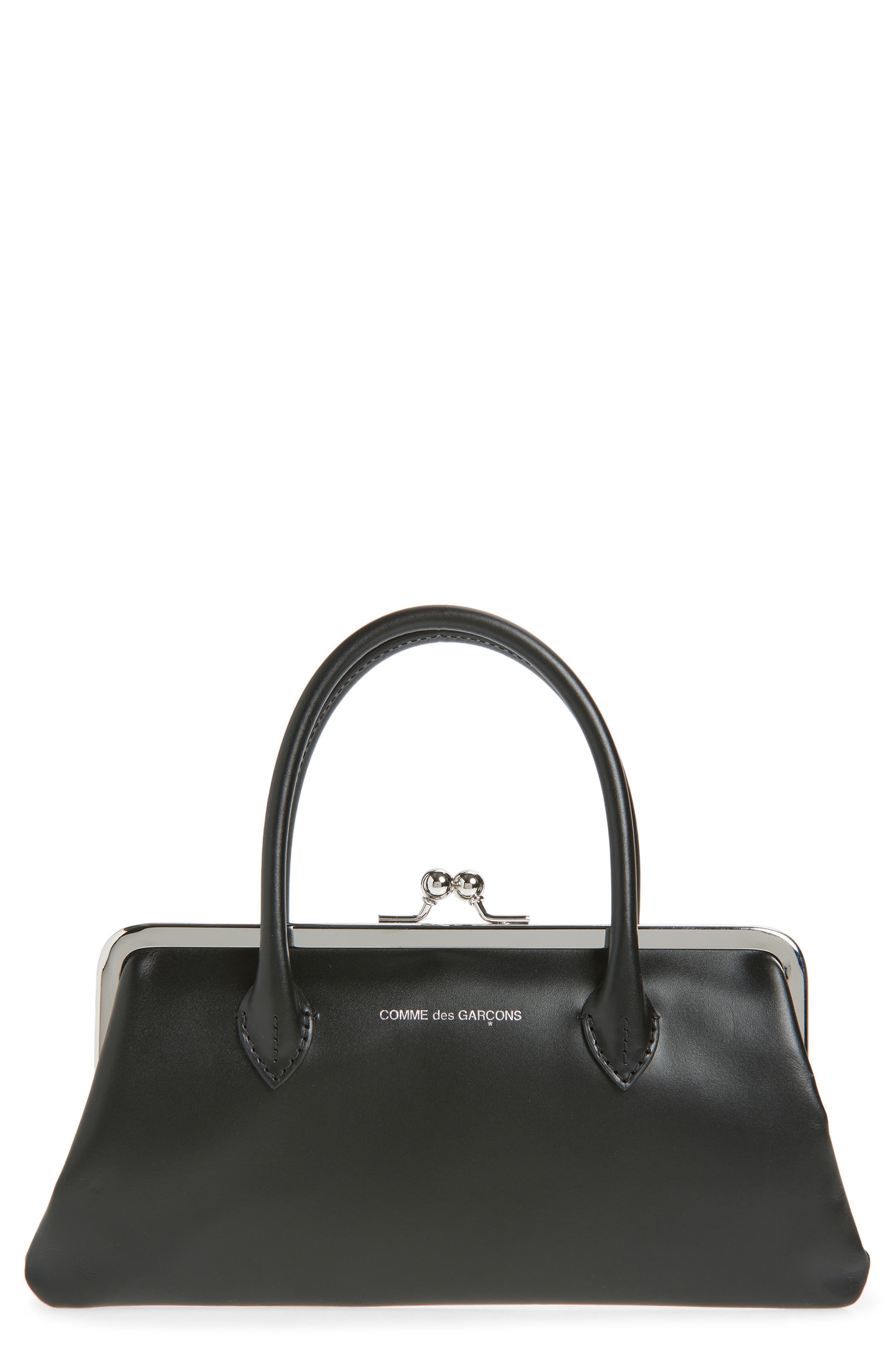 Comme des Garçons Large Frame Top Handle Bag, Main, color, Black