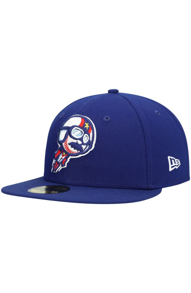 New Era Men's New Era Royal Kannapolis Cannon Ballers Authentic Collection Team Home 59FIFTY Fitted Hat, Main, color, 