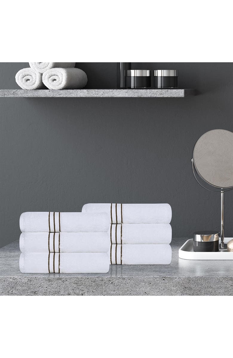 Superior 6-Piece Turkish Cotton Hand Towels, Alternate, color, Latte