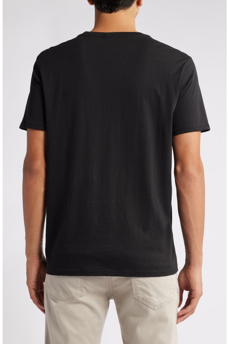 V-Neck Cotton T-Shirt, Alternate, color, BLACK