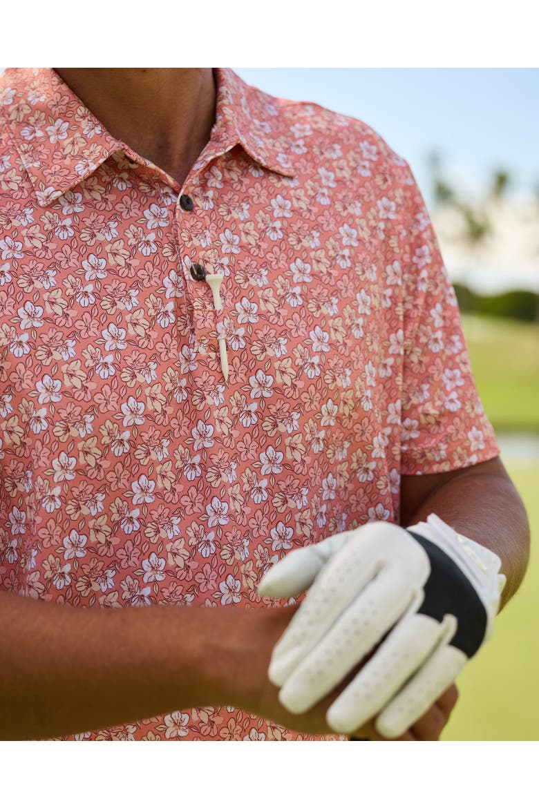 The Azaleas - Sunset Golf Shirt, Alternate, color, Orange