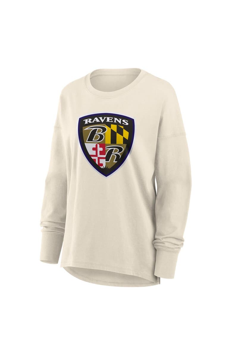 FANATICS Women's Fanatics Cream Baltimore Ravens Dove Legacy Long Sleeve T-Shirt, Alternate, color, Cream