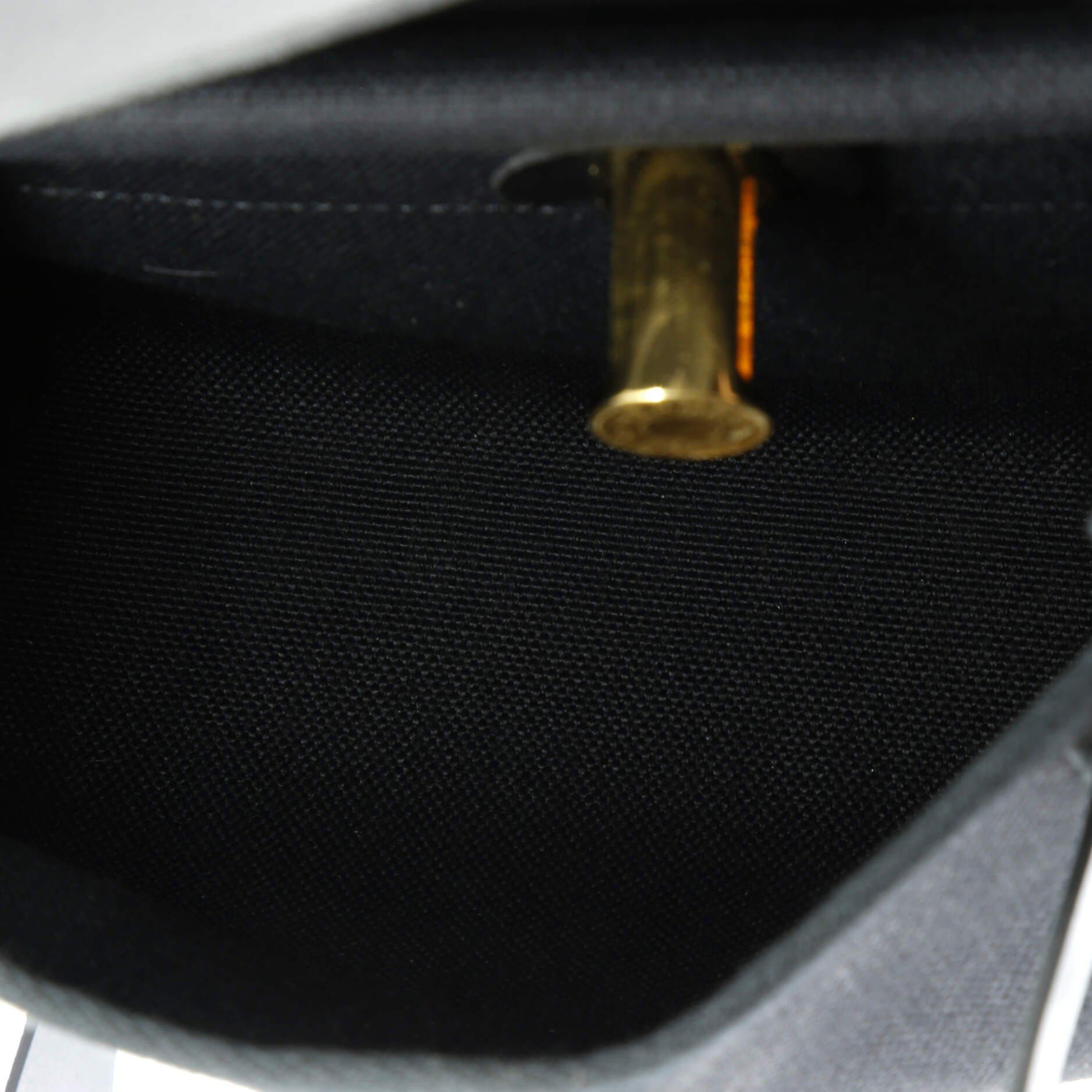 Pre-Owned Hermes Herbag Zip Toile and Leather 20, Alternate, color, Noir