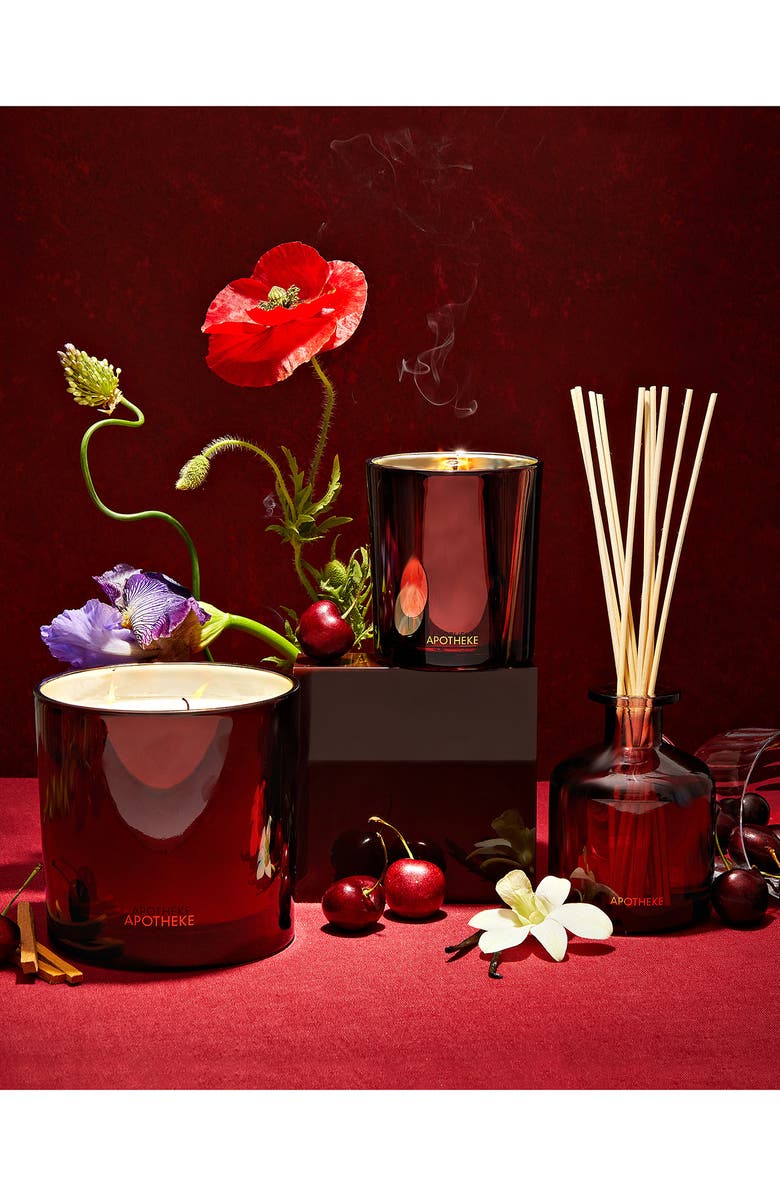 APOTHEKE Bitter Cherry Three-Wick Scented Candle, Alternate, color, Dark Red