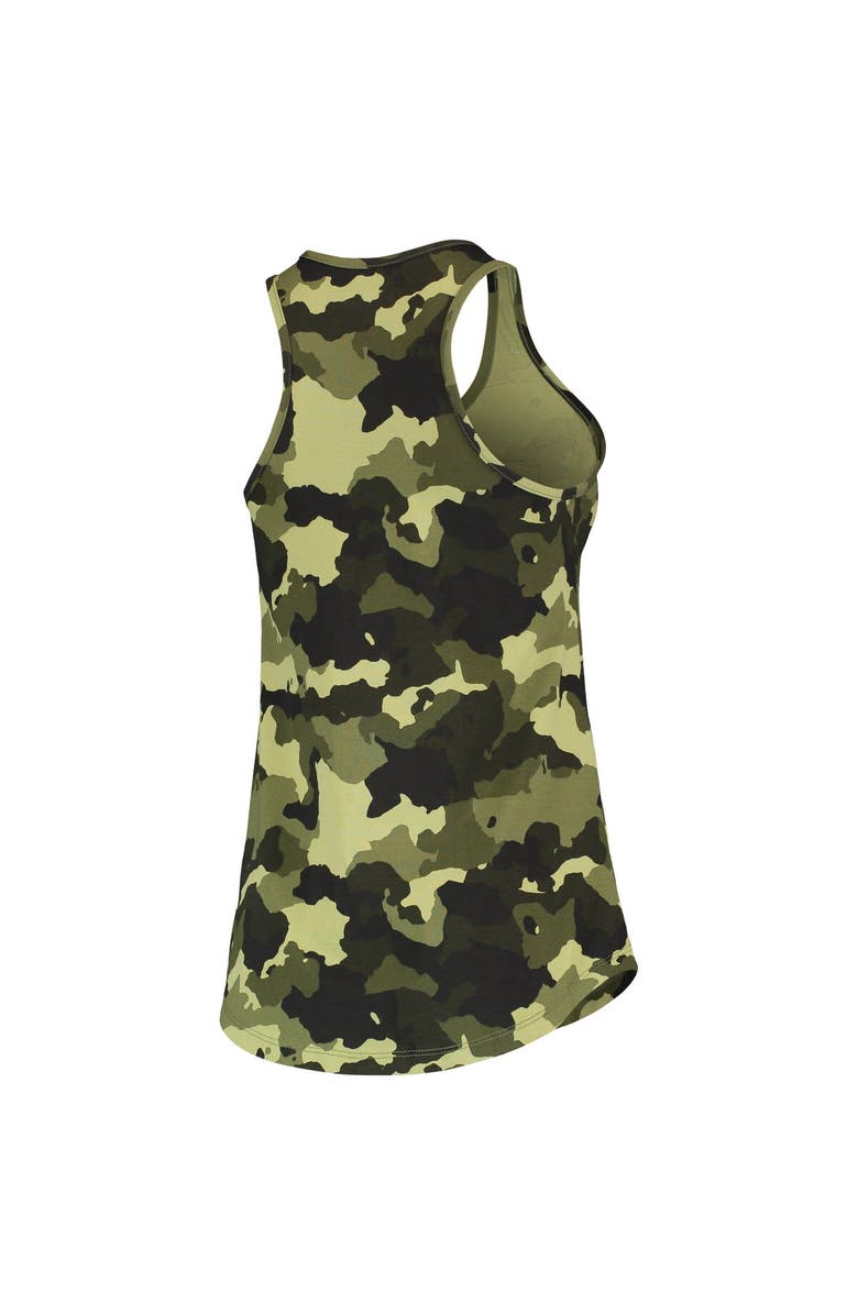 New Era Women's New Era Green Los Angeles Dodgers 2022 MLB Armed Forces Day Camo Racerback Tank Top, Alternate, color, 