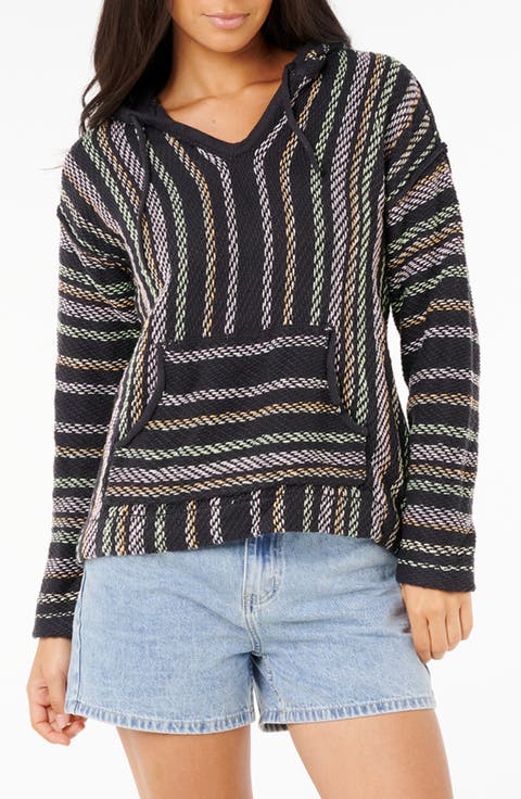 Revival Stripe Knit Poncho