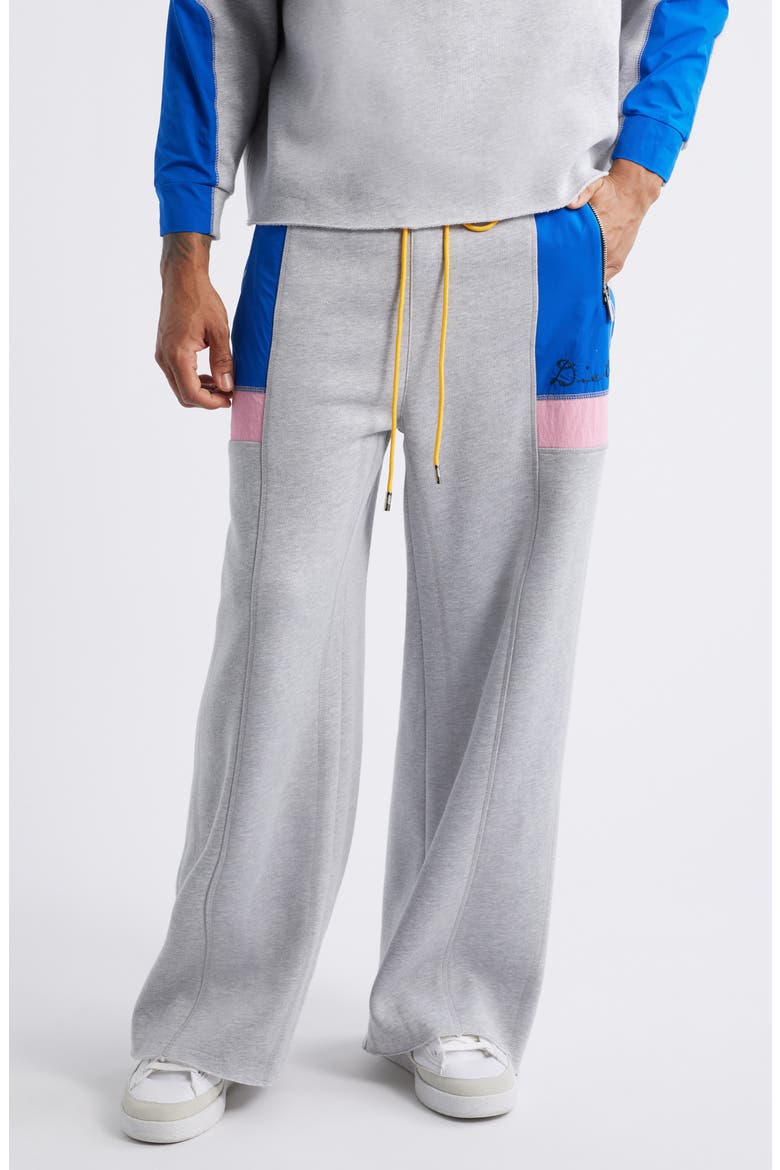 Warm Up Racer Pants, Main, color, HEATHER GREY
