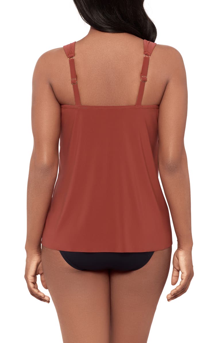 Miraclesuit<sup
®</sup
Razzle Dazzle Underwire Tankini Top, Alternate, color, Terra