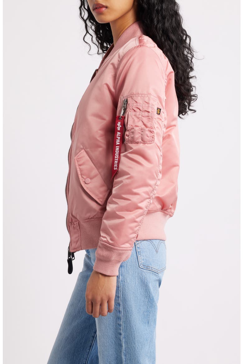 MA-1 W Bomber Jacket, Alternate, color, ROSE